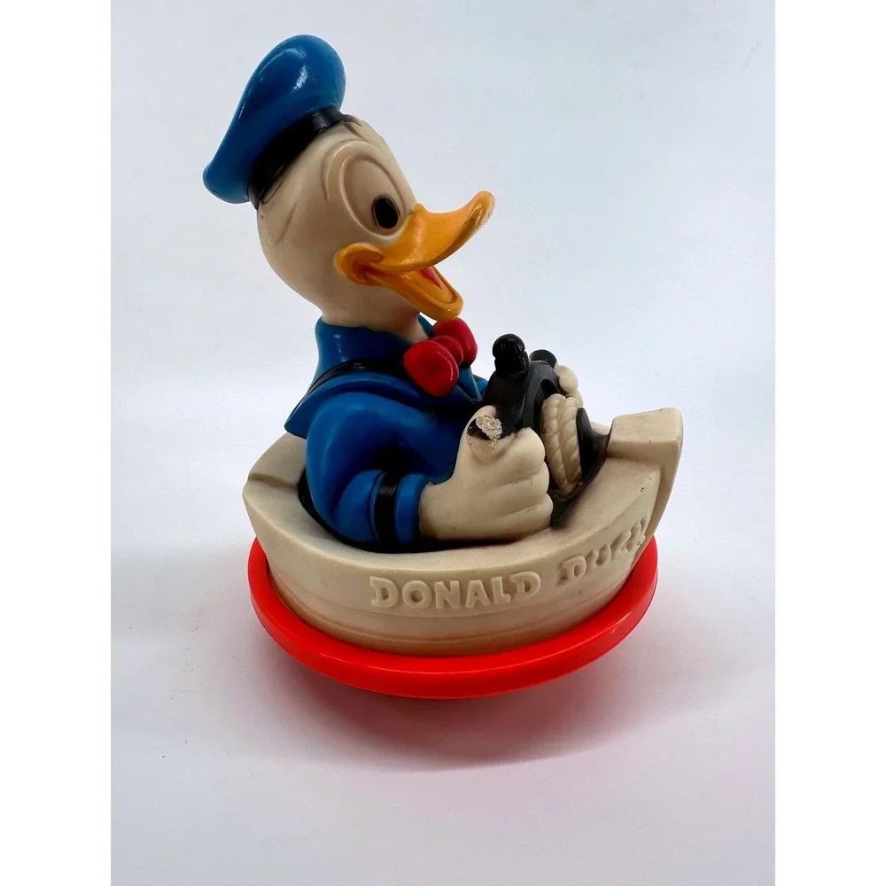 Donald Duck Nautical Sailor‎ Wobble Toy Boat Steering Wheel Sounds 1976 Vintage